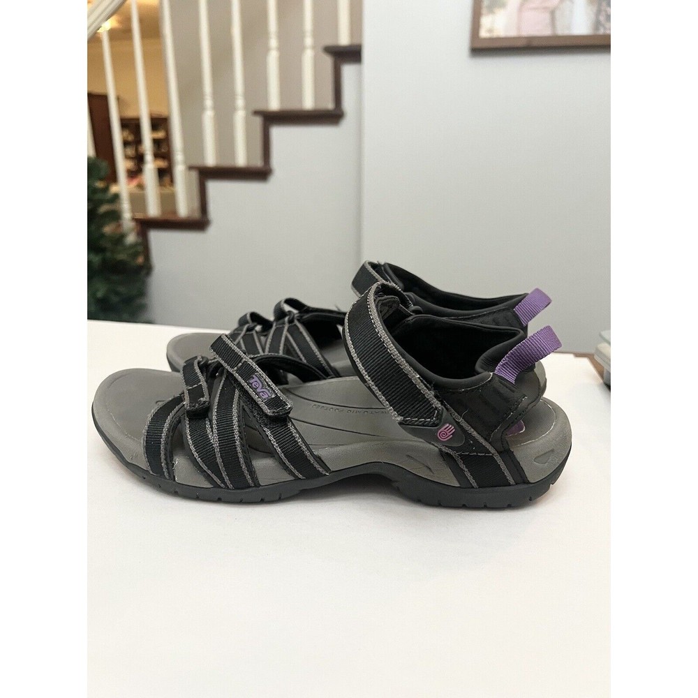 Teva Tirra Black and Purple Hiking Outdoor Sandals Size 9 Waterproof